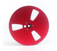 Bobine vide en aluminium de 6,35 mm et 17,8 cm, moyeu NAB à 3 trous pour magnétoscopes TEAC Studer, noir (rouge)