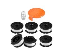 BobineFil Coupe Bordure pour Black et Decker Coupe-Bordures,6 Bobine de Fil Debroussailleuse avec 1 Couvercle de Bobine et 1 Ressort