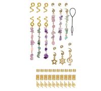 Bobines à dreadlocks dorées en alliage explication de cheveux accessoires de cheveux pour festivals de musique et fêtes