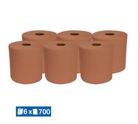 Bobines chamois recyclées 700 formats, lot de 6 bobines