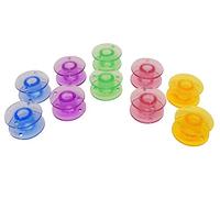 Bobines colorées en plastique pour machine à coudre Elna Experience 520S, 540S, 550, 560, 570 - Lot de 10