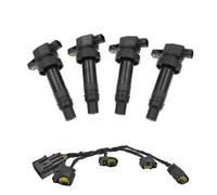 Bobines D'allumage Moteur Bobine D'allumage 4 Pièces 27301-2B010 27350-2B000 Avec Rallonge Pour Hyundai Pour Kia Motor 10-11 Pour Kia Pour Soul 1.6L(4pcs and Wire)