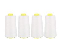 Bobines de fil à coudre Kit de fils à coudre 3 000 m Bobines de fil en polyester de haute qualité Accessoires pour machine à coudre Fil d'aiguille pour bricolage Couture à la main Quilting (blanche)