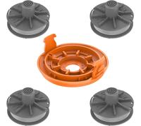 Bobines de fil compatibles avec les coupe-bordures 9807,9808,9809,9827,8846,8847,8848,9870,9872,9874 (4 bobines de fil + 1 couvercle de débroussailleuse)