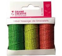 Bobines de fil de chanvre - Forêt - 1 mm x 20 m - 3 pcs Multicolore G