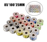 Bobines De Fil De Machine À Coudre Bobines En Métal Avec 20 Couleurs Outil Artisanal Pour Accessoires De Couture 1 Boîte