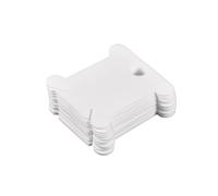 Bobines de machine à coudre Bobines de fil en plastique, cartes coton croisé for artisanat, bricolage, mallette rangement couture, broderie multicolore, 100/300 pièces(White 100Pcs)