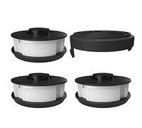 Bobines de rechange pour coupe-bordure électrique Einhell GC-ET 4530, bobine de fil, couvercle de bobine, capot, fil de coupe pour débroussailleuse (3 bobines + 1 capot)