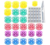 Bobines pour machines à broder - Lot de 25 accessoires de bricolage universels colorés - Bobines pour machines à coudre avec pied différentiel - Lau fluide pour crochet, matelassage, , travaux