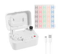 Bobineur électrique,Machine à coudre portable avec capteur d'arrêt automatique,Bobineur automatique avec port USB-C et câbles,13,8×10×8,5 cm,Bobineur de canette en plastique pour enrouler le fil