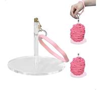 Bobinoir à Laine Poignet, Dévidoir Laine avec Bracelet, Support Pelote de Laine Portable Rotation, Dévidoir de Laine en Acrylique, Support rotatif pour Pelotes de Laine pour Amateurs D'artisanat