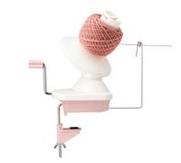 Bobinoir à Laine, Rose Bobinoir à Laine Manuel, Bobinoir à Laine avec Guide de Fil, Enrouleur de Fil Manuel Silencieux, Support Pliable, Pince Réglable pour Table, pour Tricot, Crochet, DIY