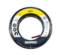 Bobinot de câble - Bobine de fils électrique - Câble électrique - Couronne de câble - Bobinot Câble Hifi / 25 mètres / 2X0.75 mm ² - Noir/Rouge - 213340 Debflex