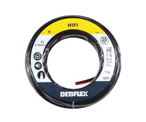 Bobinot de câble - Bobine de fils électrique - Câble électrique - Couronne de câble - Bobinot Câble Hifi / 25 mètres / 2X0.75 mm ² - Noir/Rouge - 213340 Debflex