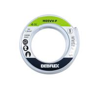 Bobinot de câble - Bobine de fils électrique - Câble électrique - Couronne de câble - Bobinot Câble Souple 5 mètres HO5VV-F 3G1.5 mm ² - Blanc - 146311 Debflex