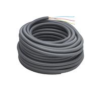 Bobinot de câble | Bobine de fils électrique | Câble électrique | Couronne de câble | Couronne Gaine ICTA Grise PreCâble Diametre 16mm 3X1,5mm ² H07V|U Longueur 25M | Debflex | 410283
