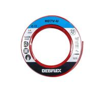 Bobinot de câble | Bobine de fils électrique | Câble électrique | Couronne de câble | Debflex 111344 Bobinot Câble rigide 25 mètres | HO7VU 2,5mm ² | Rouge