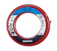 Bobinot de câble - Bobine de Fils électrique - Câble électrique - Couronne de câble - DEBFLEX - Bobinot câble rigide 10 mètres H07VR 6mm ² - Rouge, 113324