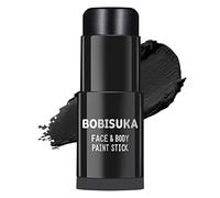 BOBISUKA Halloween Peinture Visage Noir, Peinture Corporelle Face Paint Stick pour Théâtre, Fêtes, Evénements Scolaires, Carnavals, Clowns, Squelettes, Zombies
