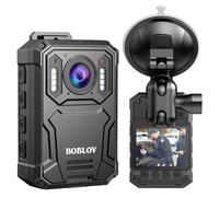 BOBLOV KJ23PRO 2K Caméras de Corps, 256 Go intégrée avec Vision Nocturne, Batterie 4000 mAh pour 15 Heures d'enregistrement, IP66, adapté aux Forces de l'ordre et à la sécurité