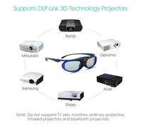 BOBLOV Lunettes 3D actives DLP Pour Optoma BenQ Projecteur Acer Viewsonic XGIMI 3DTV Bo12096