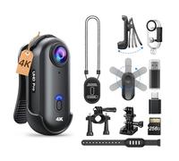 BOBLOV W4 Mini caméra corporelle 64 Go 4K avec Clip Rotatif à 360° et Clip magnétique, 90 Minutes pour l'enregistrement, Facile à Utiliser pour Les conférences, Les Voyages, Les promenades avec des