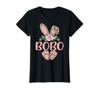 Bobo Oreilles de Lapin léopard Motif Floral Pâques T-Shirt