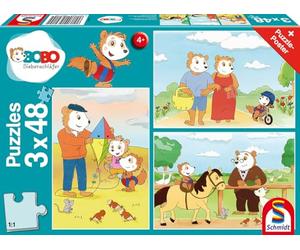Bobo, partez à L'Aventure, Puzzle pour Enfants 3x48 pièces