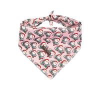 Bobo Rainbow Bandanas de Noël pour chiens, bandanas doux pour animaux de compagnie, bandana mignon Père Noël, écharpe réglable pour chiens de petite fille