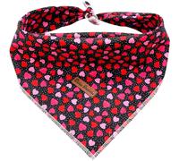 Bobo Rainbow Bobo Bandana pour Chien, 1 Bandanas de Saint-Valentin en Forme de cœur pour Fille, écharpe carrée Douce pour Chien de Petite, Moyenne et Grande Taille