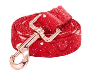 Bobo Rainbow Laisse pour chien avec imprimé cœur rouge pour la Saint-Valentin, confortable, rembourrée, durable et résistante pour chiens de petite, moyenne et grande taille