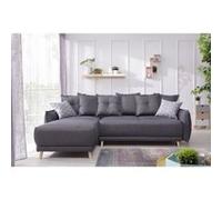 BOBOCHIC LENA - Canapé scandinave d'angle gauche - Gris foncé - 236x90x190cm - Gris foncé