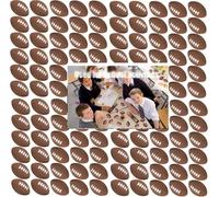 Boboeitody 60 Pièces Mini Ballons De Football en Mousse Miniatures Ballons De Rugby, 5.5CM Jouets de Balle Anti-Stress, Balles Anti-Stress à Main, Anniversaires, Fournitures de fête