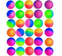 Boboeitody Lot de 30 Balle Rebondissante 60mm Balles Bouncy en Caoutchouc,Remplissage de Sac de Fête pour Enfants,Bouncing Balls pour Les fêtes d'enfants,Cadeaux de Récompense D'école,6 Couleurs