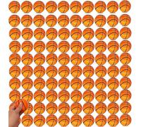 Boboeitody Lot de 5 mini balles de basket de 5cm - Mini balles de basketball anti-stress - Pour enfants, école, carnaval, récompense, fête, cadeau (basketball / 5cm, 5)
