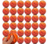 Boboeitody Mini Ballon Basket 60pcs Mini Ballon Football 6,3 cm Balles en Mousse Balle Anti Stress Enfants Balles de Sport en Mousse Anti-Stress de Football,pour Soulager (basketball / 6.3cm, 60)