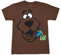 bobohododoho LANSHAN Scooby Doo Face Adult T-Shirt Brown M
