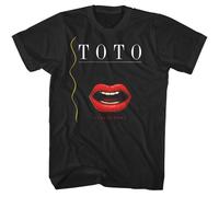 bobohododoho Toto Isolation Album Men's T-Shirt Mouth Teeth Cover 80's Pop Music Group