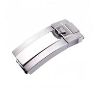 BoBoHome 16mm Boucle Déploiement Montre Extensible Anti-Sueur Acier Inoxydable 316L Fermeture Glissière pour Rolex Deepsea Daytona-Argent Poli