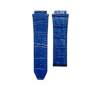 BoBoHome 25x19mm Remplacement Doux Bracelet Montre Cuir Premium, Résistant aux Déchirures Vibrant Bracelet Cuir Véritable pour HUB-LOT B-I-G B-A-N-G Fu-sion Series-Bleu Clair