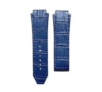 BoBoHome 25x19mm Remplacement Léger Bracelet Cuir Véritable, Bracelet Montre Cuir Coloré Résistant Déchirures pour HUB-LOT B-I-G B-A-N-G Fu-sion Series-Bleu Foncé