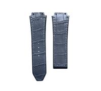 BoBoHome 25x19mm Sangle Montre Cuir Premium Confortable Fabriquée Main, Bande Montre Cuir Authentique Multi-styles Résistante Taches pour HUB-LOT B-I-G B-A-N-G Fu-sion Series-Gris