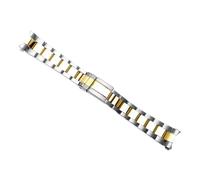 BoBoHome 3 Perles Bracelet Montre Acier Inoxydable SoliBanRemplacement pour Chaîne Montre Plongée pour Rolex Cosmograph Daytona-Argent Or 17MM
