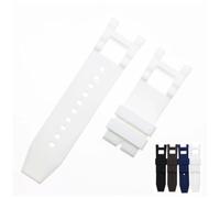 BoboHome Bracelet 28mm Libération Rapide Eco Durable Résistant à l'Eau, Réglable - Silicone Lisse pour Invi-cta Russian Diver-Blanc 28 * 26mm