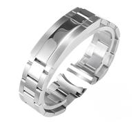 BoBoHome Bracelet de Montre Acier Inoxydable 316L Hommes Extrémité Courbe Remplacement Bande de Montre pour Rolex Daytona-Argent Poli 21MM