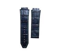 BoBoHome Bracelet en Cuir Véritable Antidérapant et Silicone Thermorésistant Étanche Bracelet Casual pour HUB-LOT B-I-G B-A-N-G Fu-sion Series-Noir + Vert
