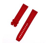 BoboHome Bracelet Remplacement Silicone Antitranspirant avec Passant Caoutchouc - Universel pour Breitling Avenger/Avenger II Seawolf-Rouge 24mm