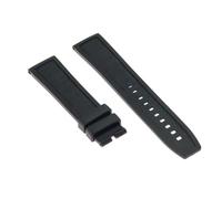 BoboHome Bracelet Remplacement Silicone Antitranspirant avec Passant Caoutchouc - Universel pour Breitling Avenger/Avenger II Seawolf-Noir 24mm