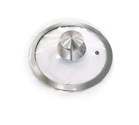 BoBoHome Couvercle De Pot 21Cm Couvercle De Casserole En Verre Trempé Remplacement Universel Transparent Avec Trou D'Aération De Vapeur Pour Poêles À Frire