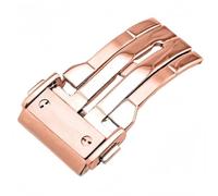 BoBoHome Fermeture Pliante en Acier Inoxydable 316L Accessoire de Réparation Résistant à la Sueur et aux Rayures pour HUB-LOT B-I-G B-A-N-G Fu-sion Series-Or Rose 24mm